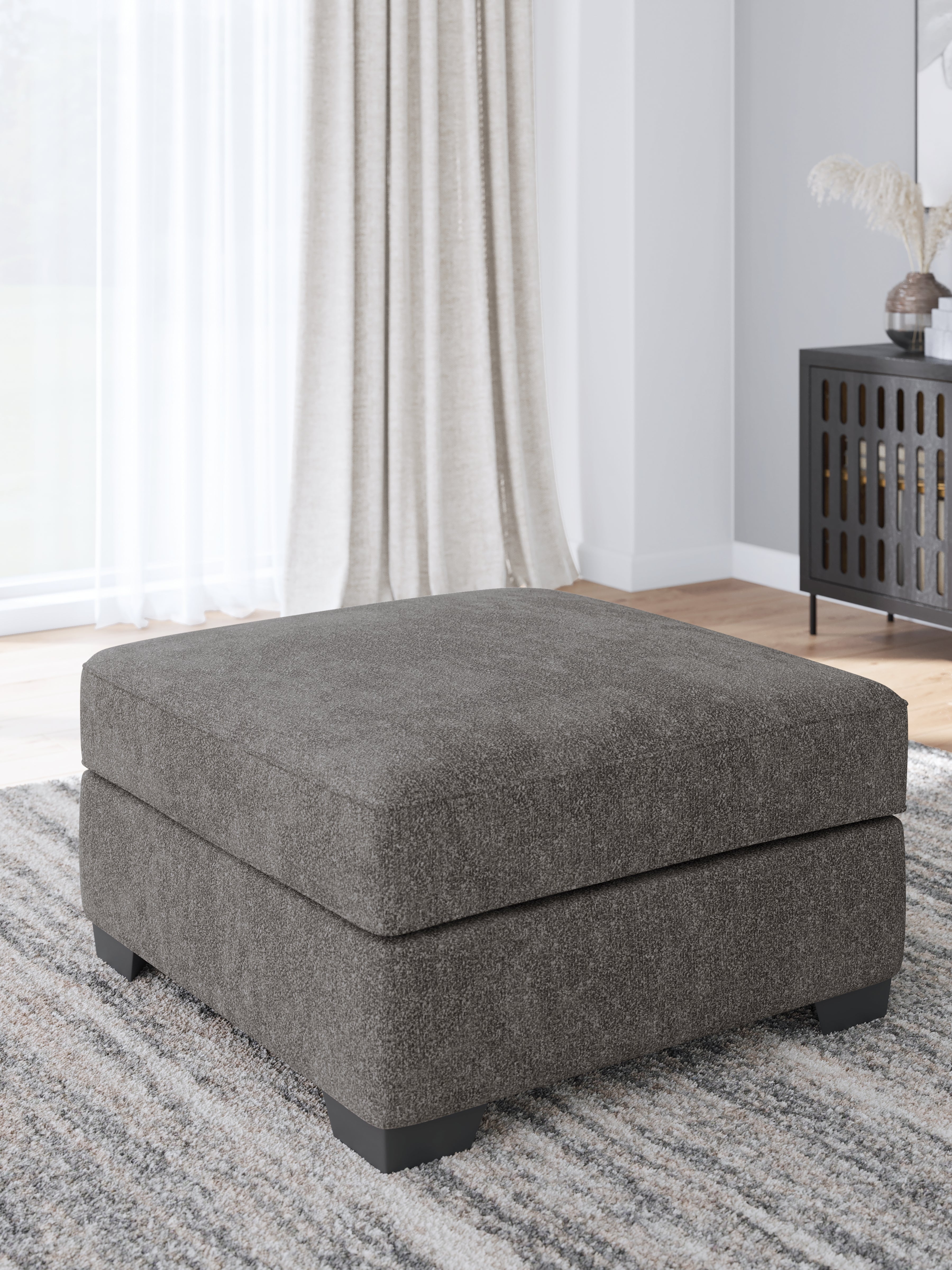 Olten Graphite Oversized Accent Ottoman