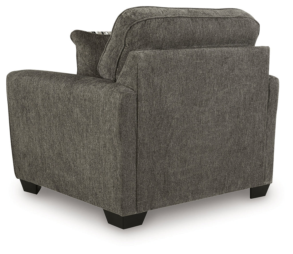 Olten Graphite Oversized Chair and Accent Ottoman