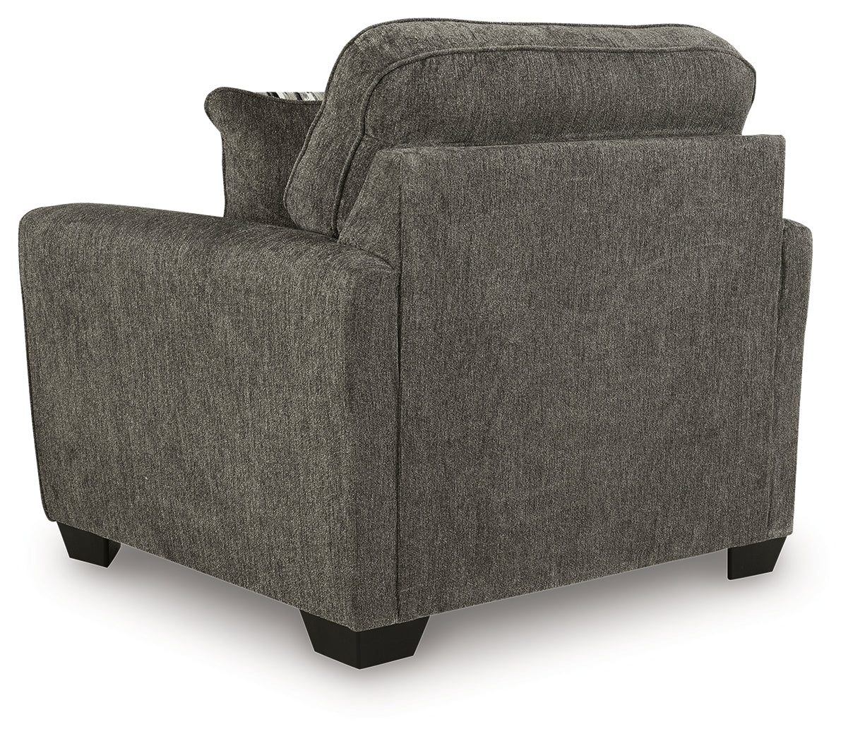 Olten Graphite Oversized Chair and Accent Ottoman