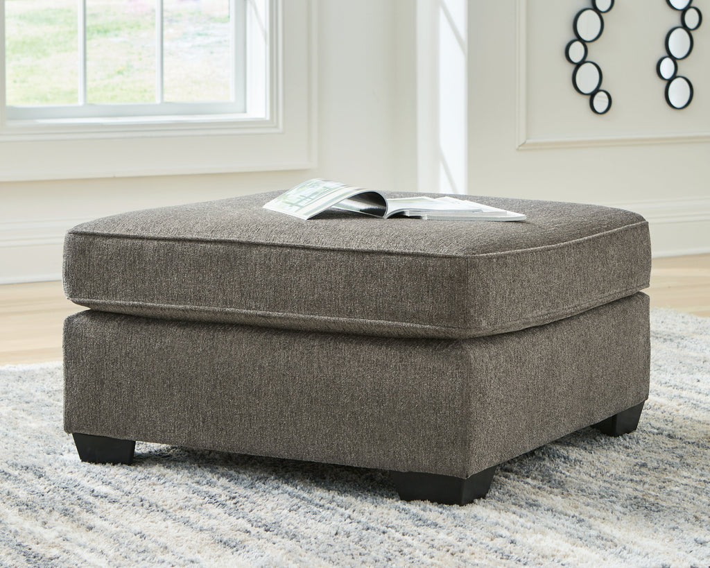 Olten Graphite Oversized Chair and Accent Ottoman
