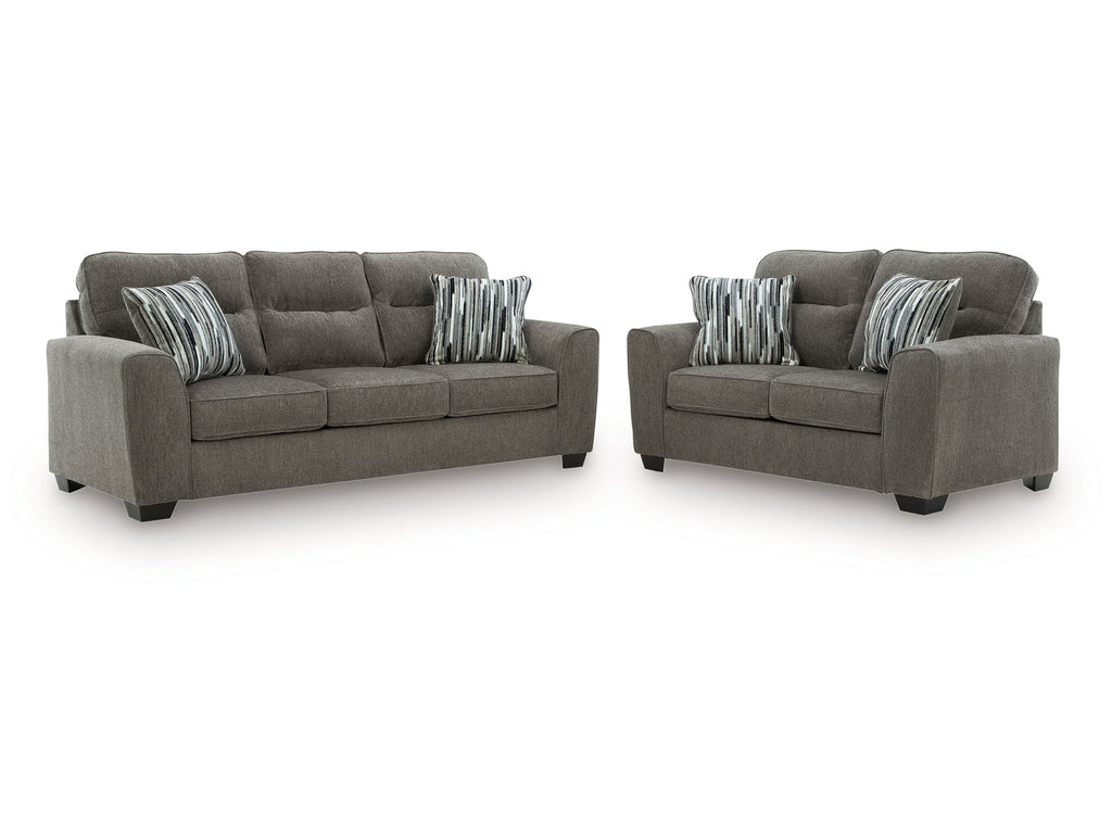 Olten Graphite Sofa and Loveseat