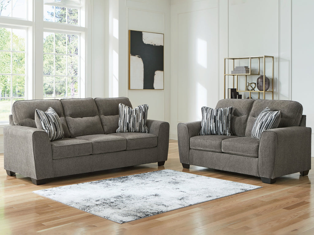 Olten Graphite Sofa and Loveseat