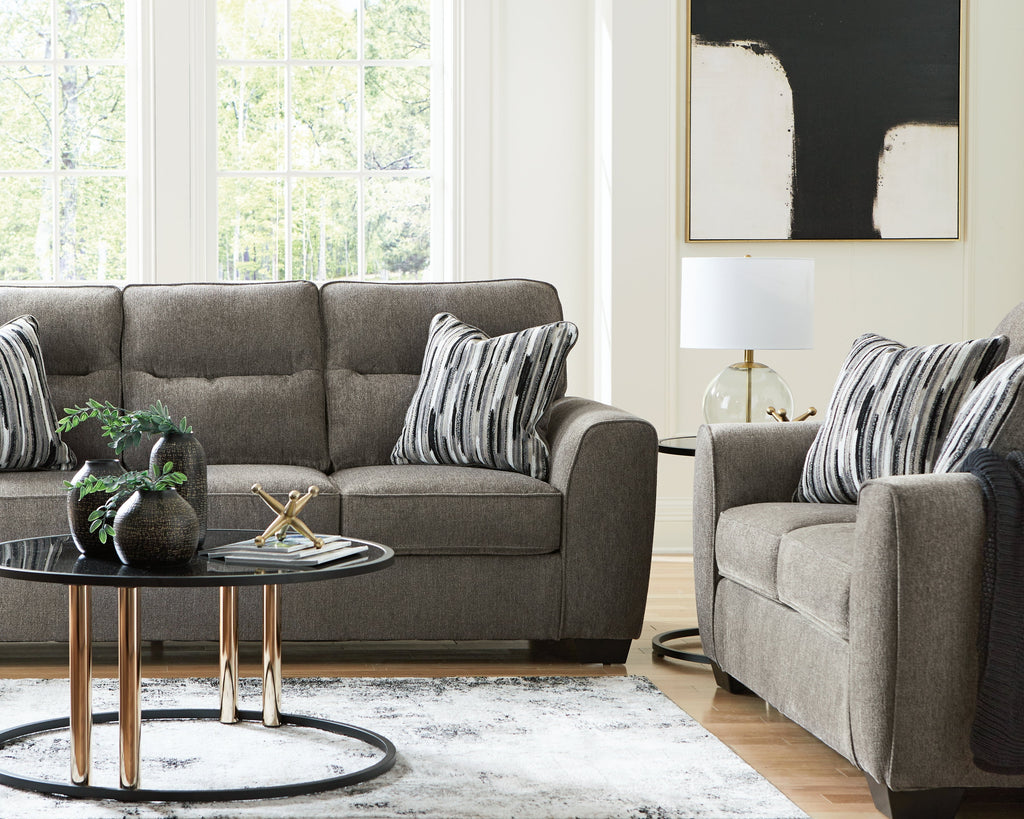 Olten Graphite Sofa and Loveseat
