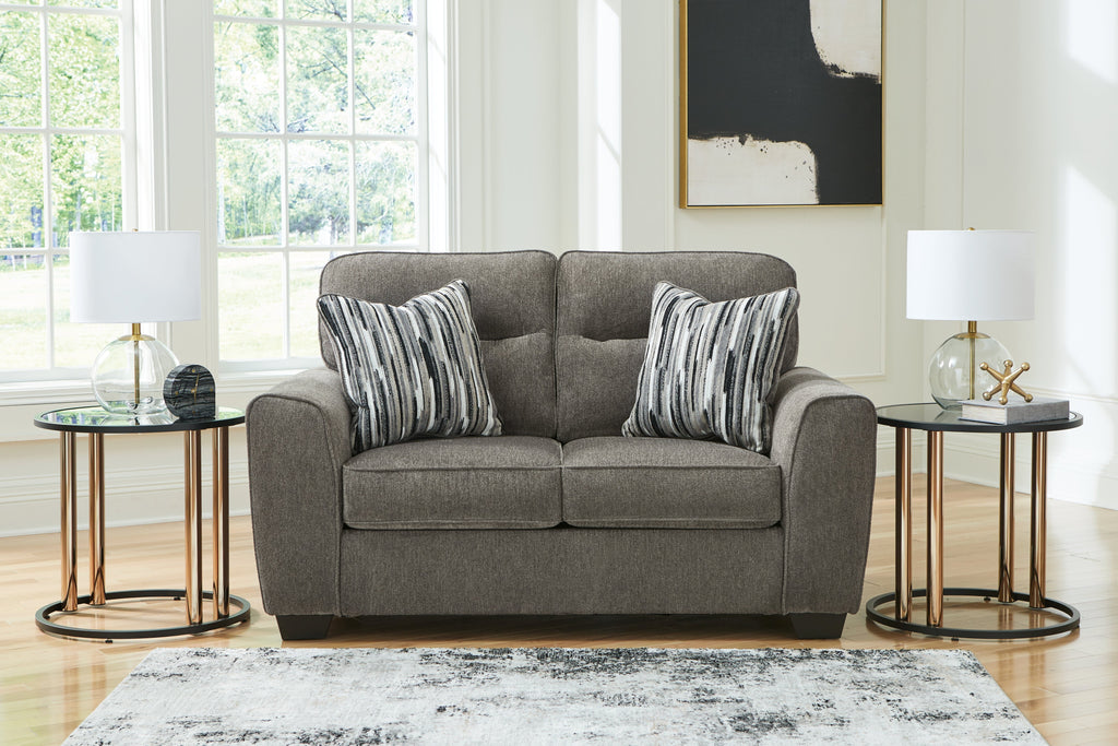 Olten Graphite Sofa and Loveseat