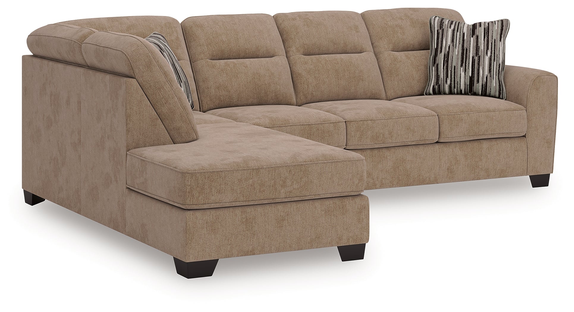 Olten Mocha 2-Piece Sectional with Chaise