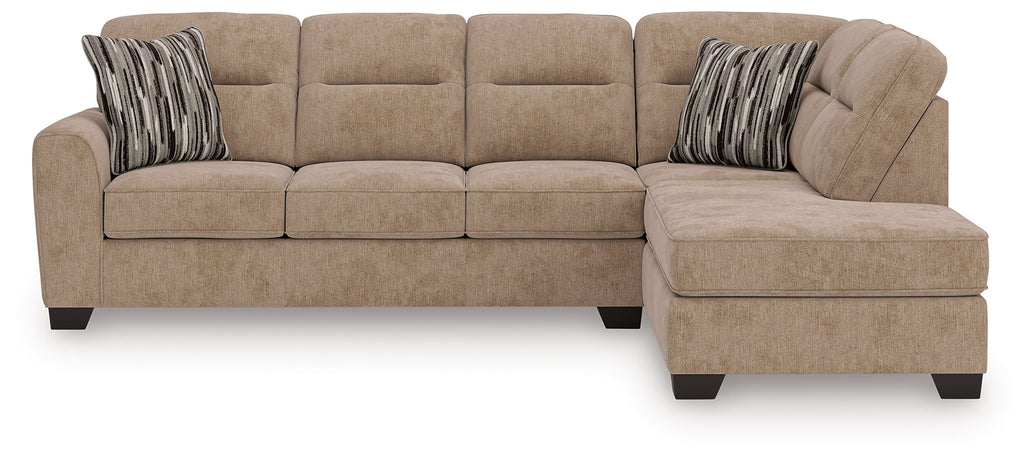 Olten Mocha 2-Piece Sectional with Chaise