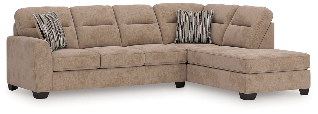Olten Mocha 2-Piece Sectional with Chaise