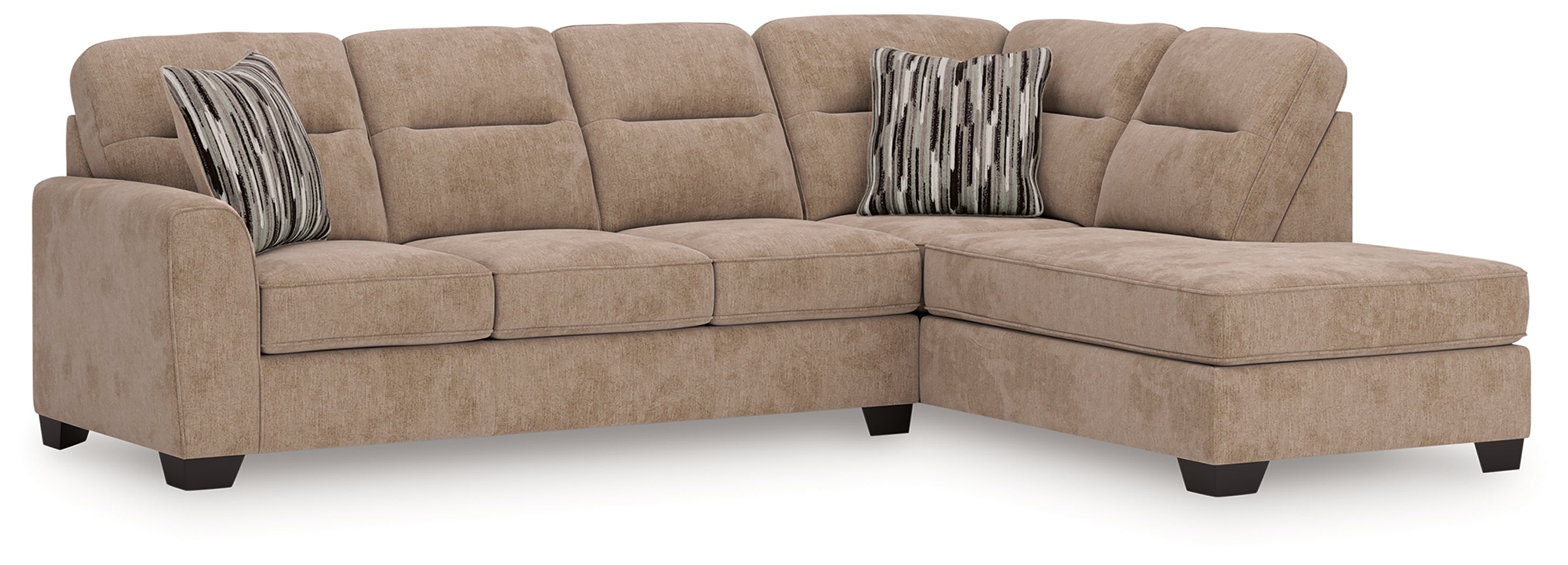 Olten Mocha 2-Piece Sectional with Chaise