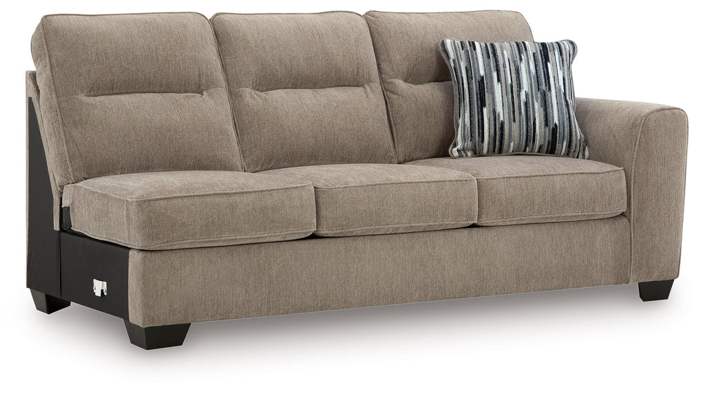 Olten Mocha 2-Piece Sectional with Chaise and Ottoman