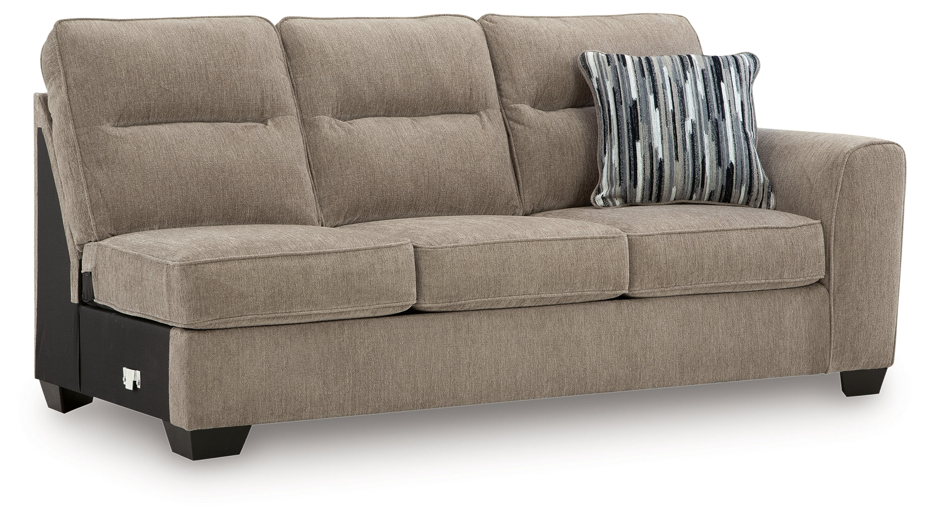 Olten Mocha 2-Piece Sectional with Chaise and Ottoman