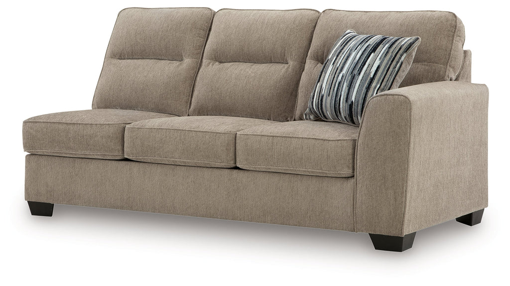 Olten Mocha 2-Piece Sectional with Chaise and Ottoman
