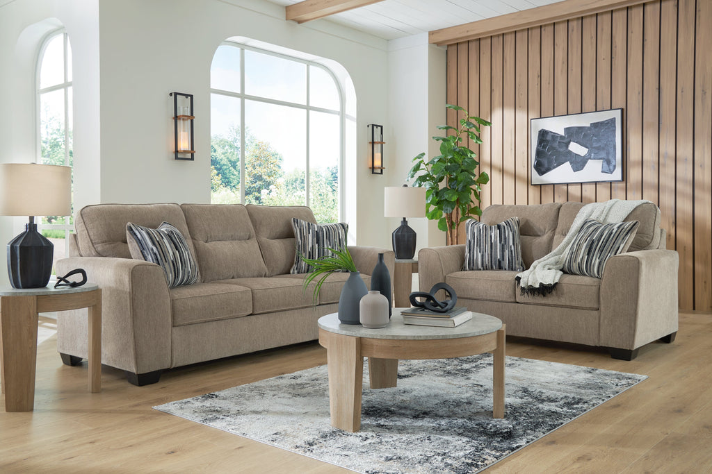 Olten Mocha Sofa and Loveseat