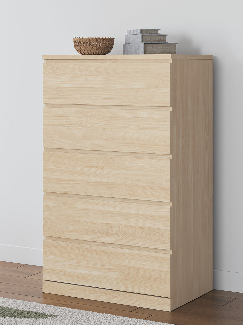 Onita Natural Five Drawer Chest