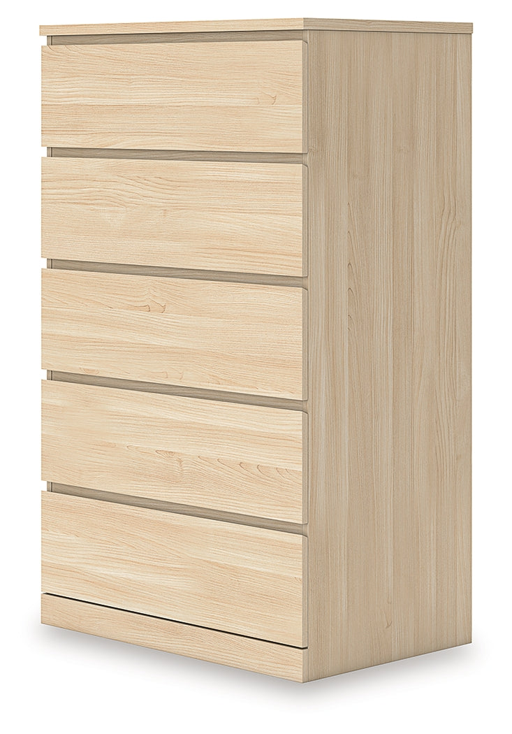 Onita Natural Five Drawer Chest