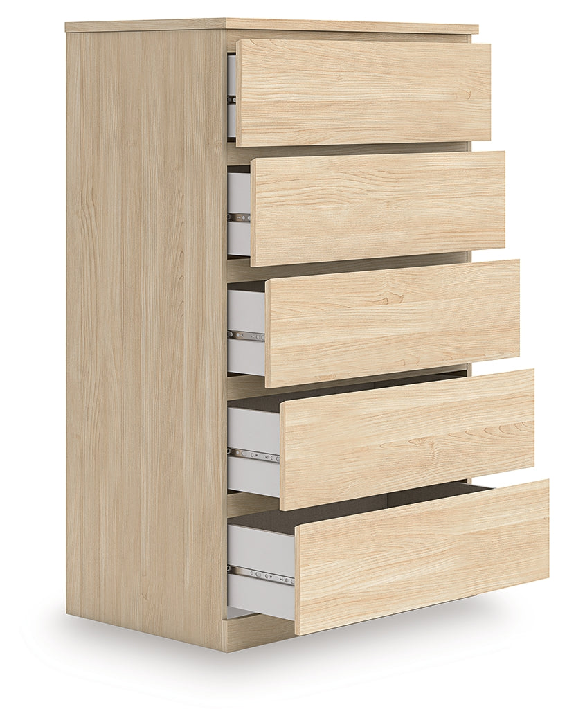 Onita Natural Five Drawer Chest