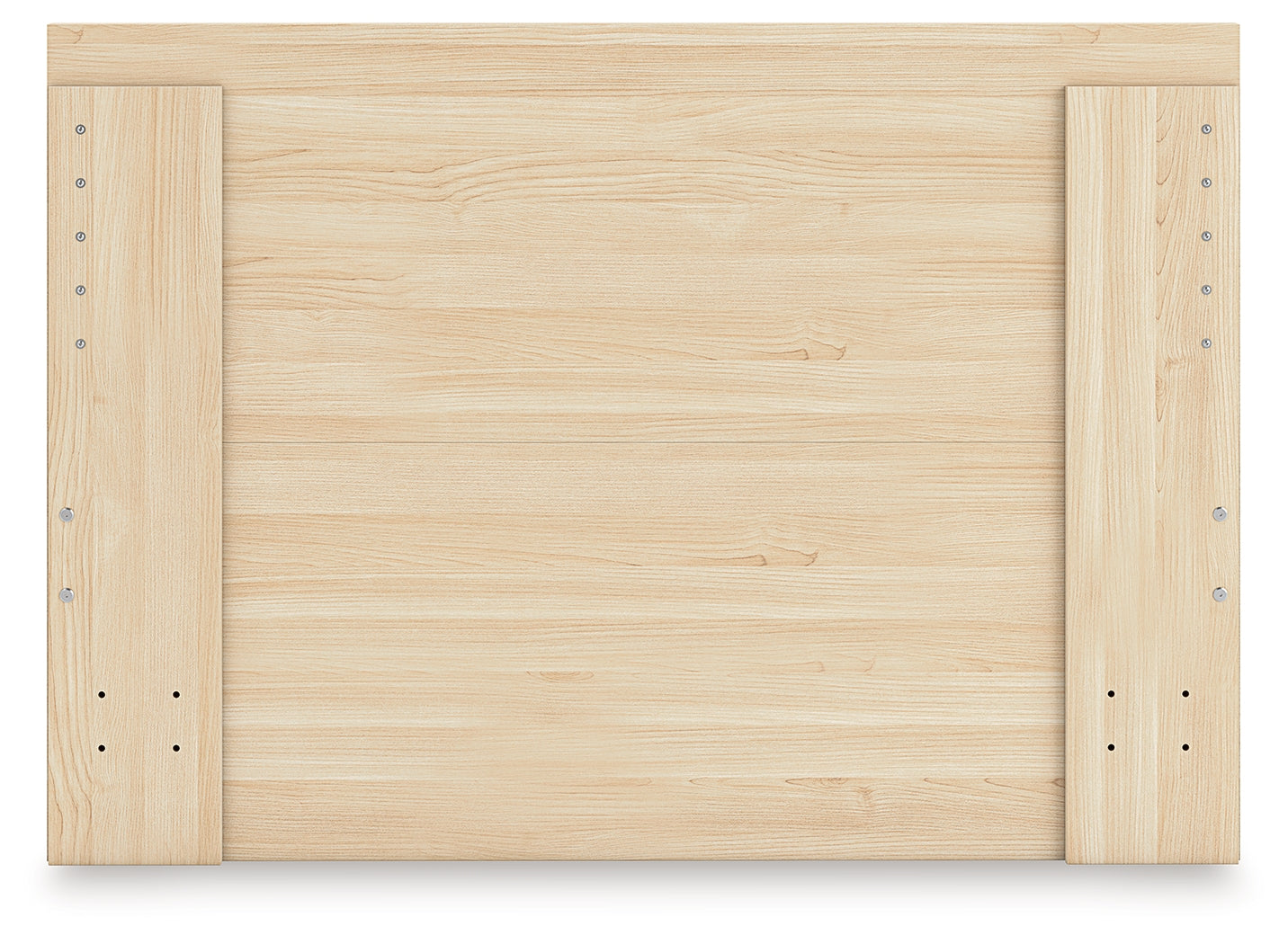 Onita Natural Full Panel Platform Bed with 1 Side Storage