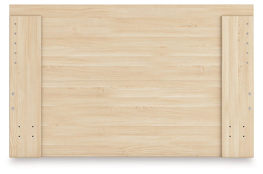 Onita Natural Full Panel Platform Bed with 2 Side Storage