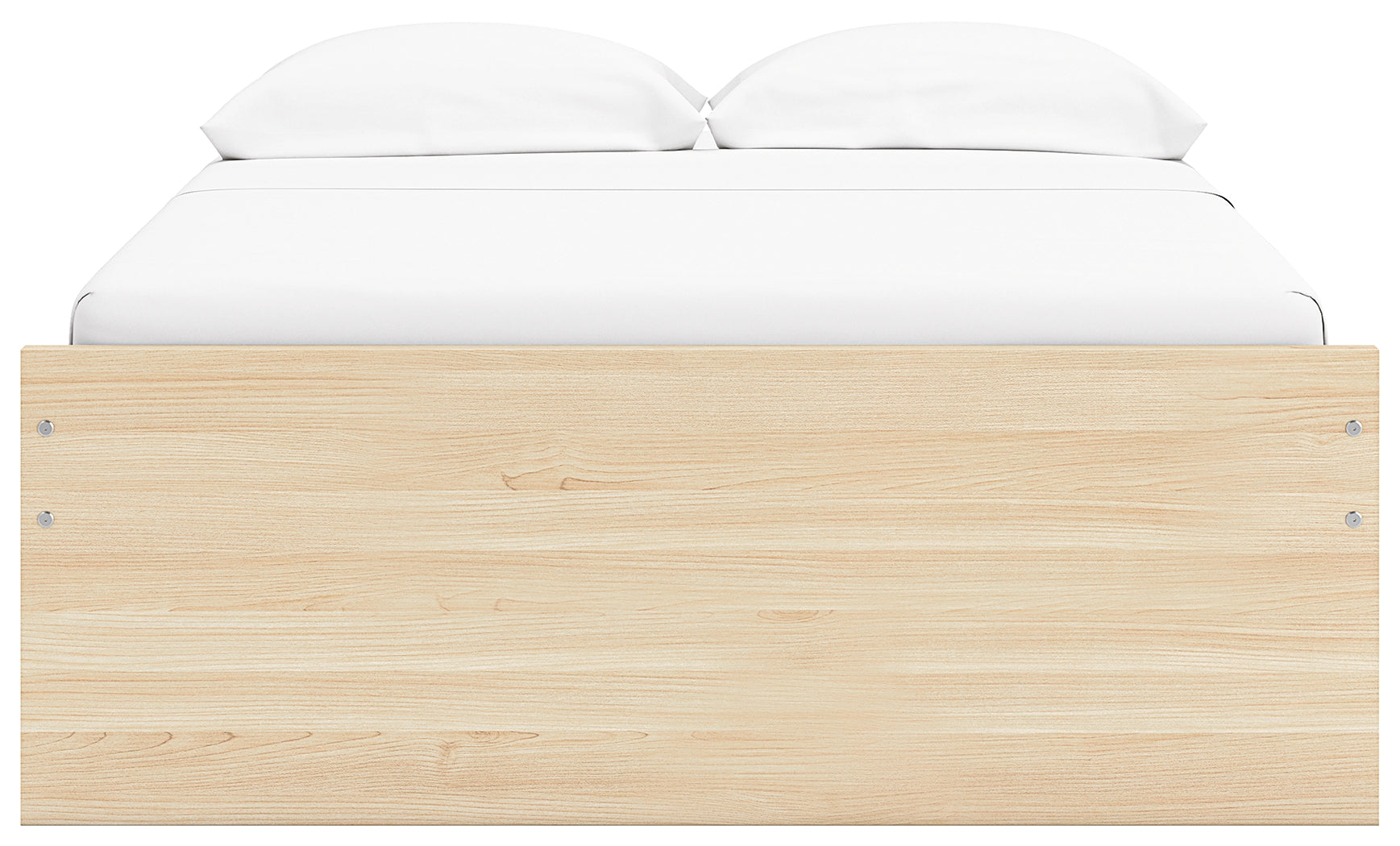 Onita Natural Full Platform Bed with 1 Side Storage
