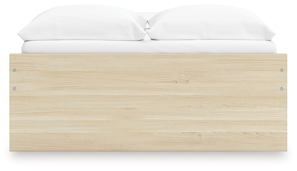 Onita Natural Full Platform Bed with 2 Side Storage