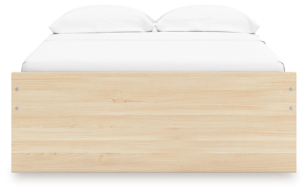 Onita Natural Full Platform Bed with 2 Side Storage