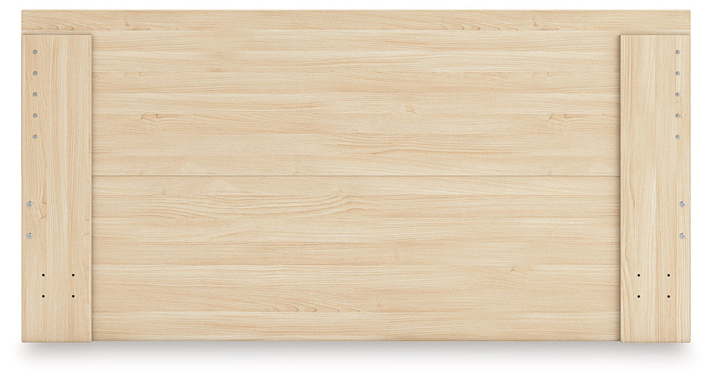Onita Natural King Panel Platform Bed with Storage