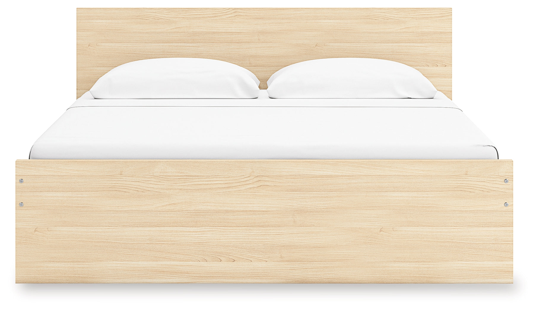 Onita Natural King Panel Platform Bed with Storage