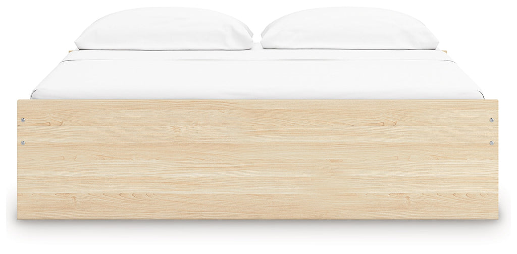 Onita Natural King Platform Bed with 1 Side Storage