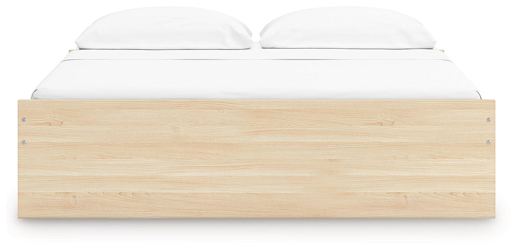 Onita Natural King Platform Bed with 2 Side Storage
