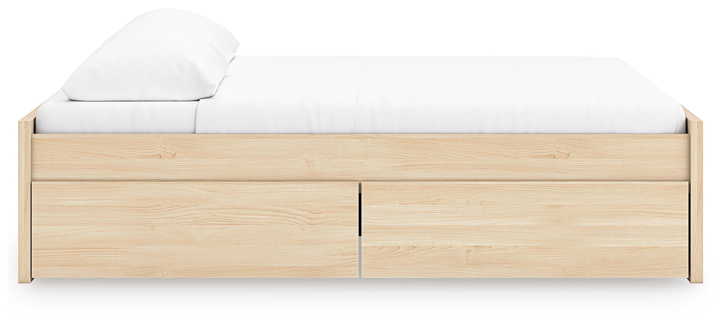 Onita Natural King Platform Bed with 2 Side Storage