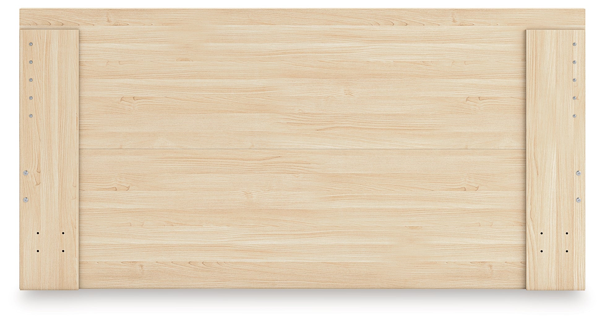 Onita Natural Queen Panel Platform Bed with 2 Side Storage