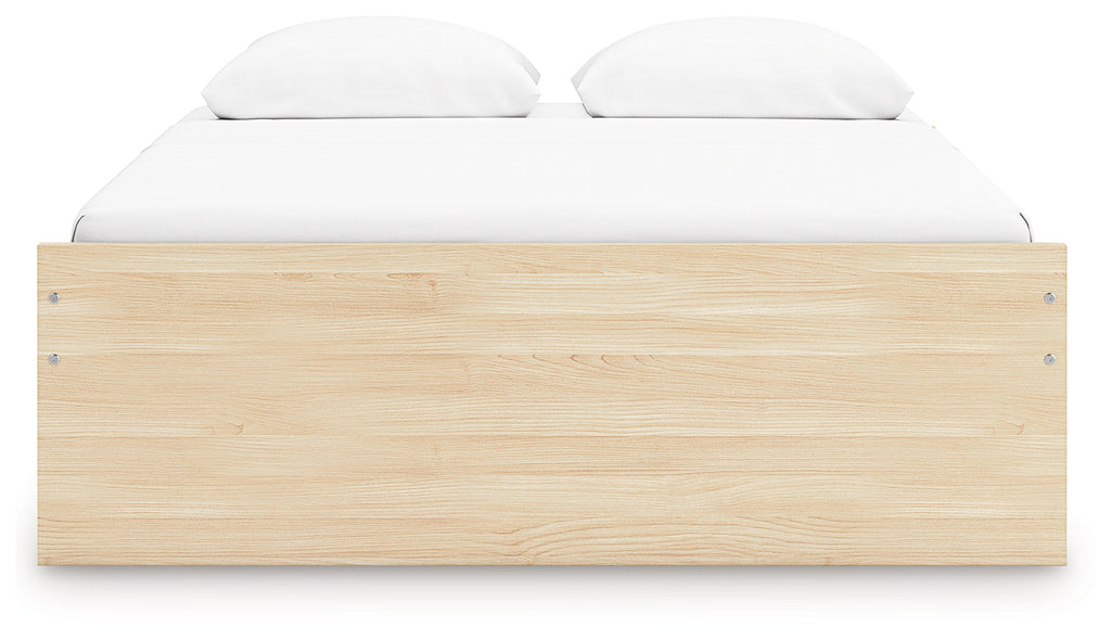 Onita Natural Queen Platform Bed with 1 Side Storage