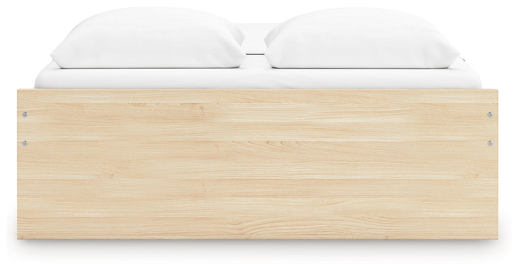 Onita Natural Queen Platform Bed with 2 Side Storage