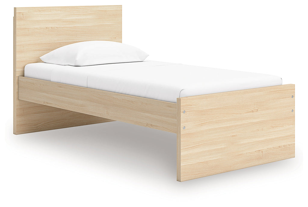 Onita Natural Twin Panel Platform Bed