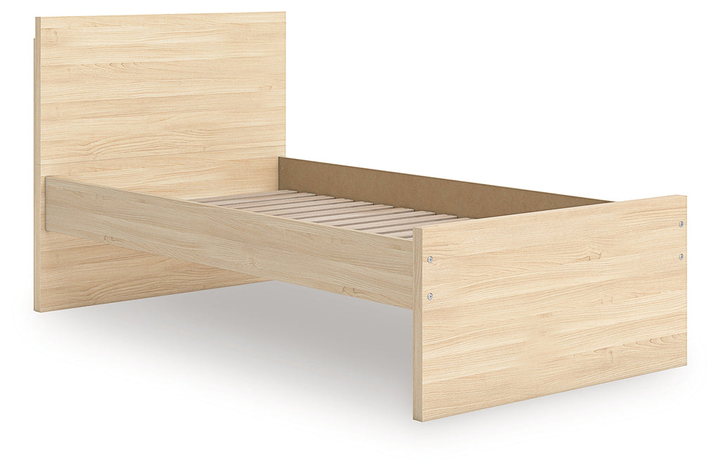 Onita Natural Twin Panel Platform Bed