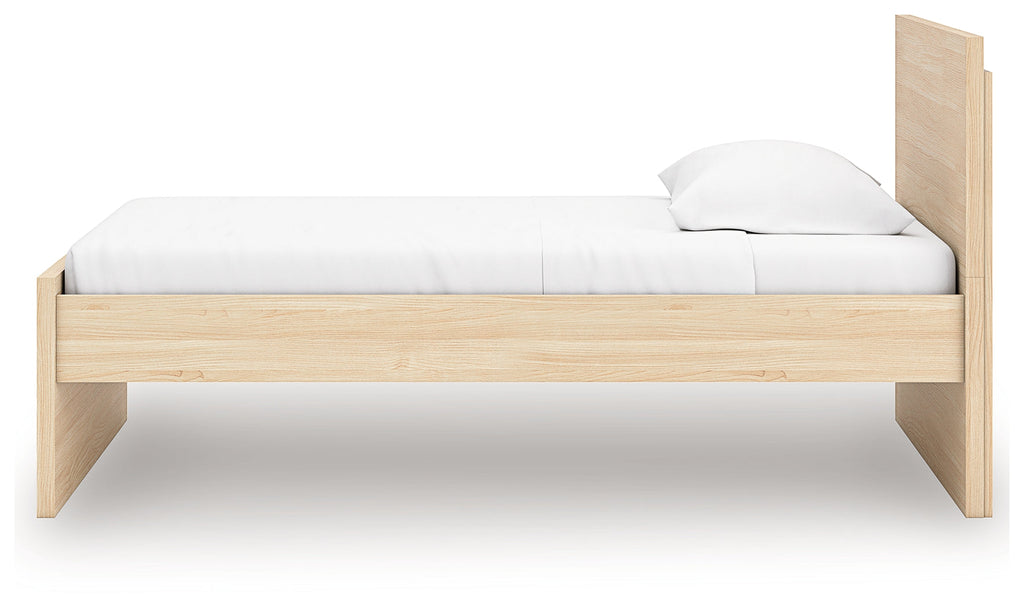 Onita Natural Twin Panel Platform Bed