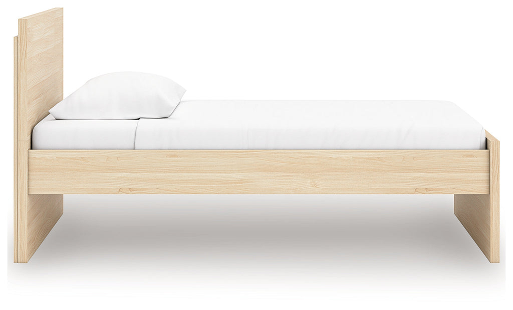 Onita Natural Twin Panel Platform Bed