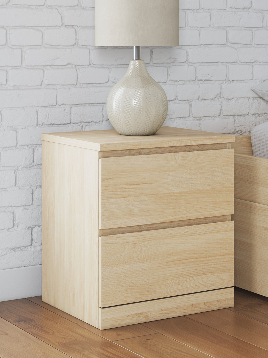 Onita Natural Two Drawer Night Stand