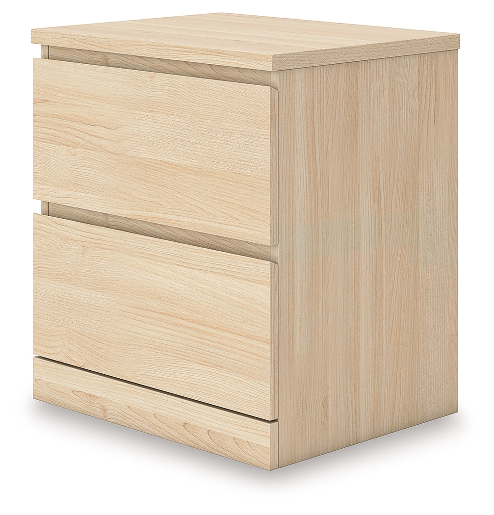 Onita Natural Two Drawer Night Stand