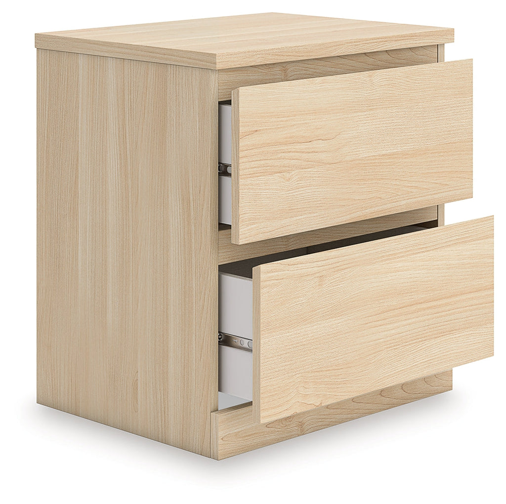 Onita Natural Two Drawer Night Stand