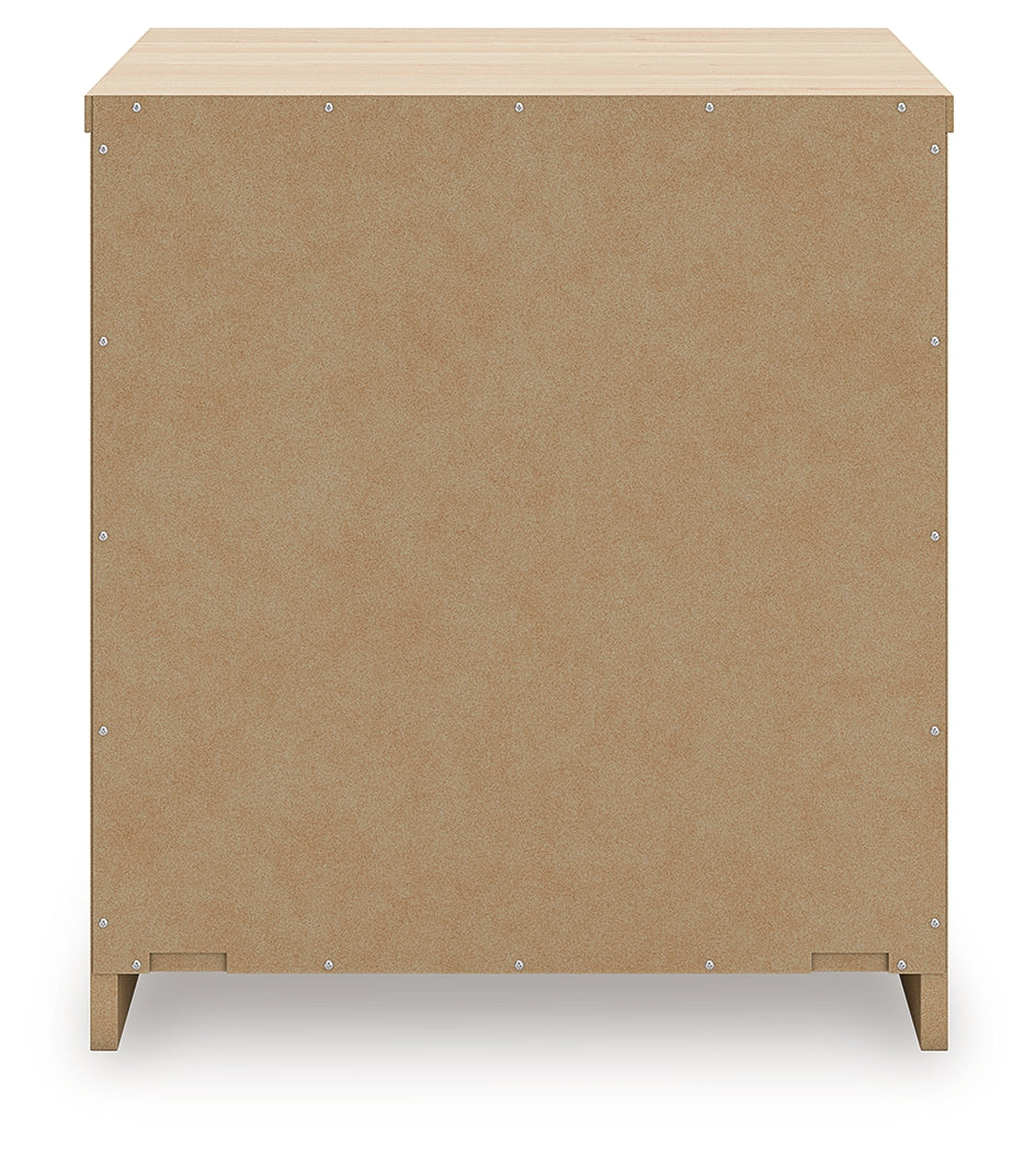 Onita Natural Two Drawer Night Stand