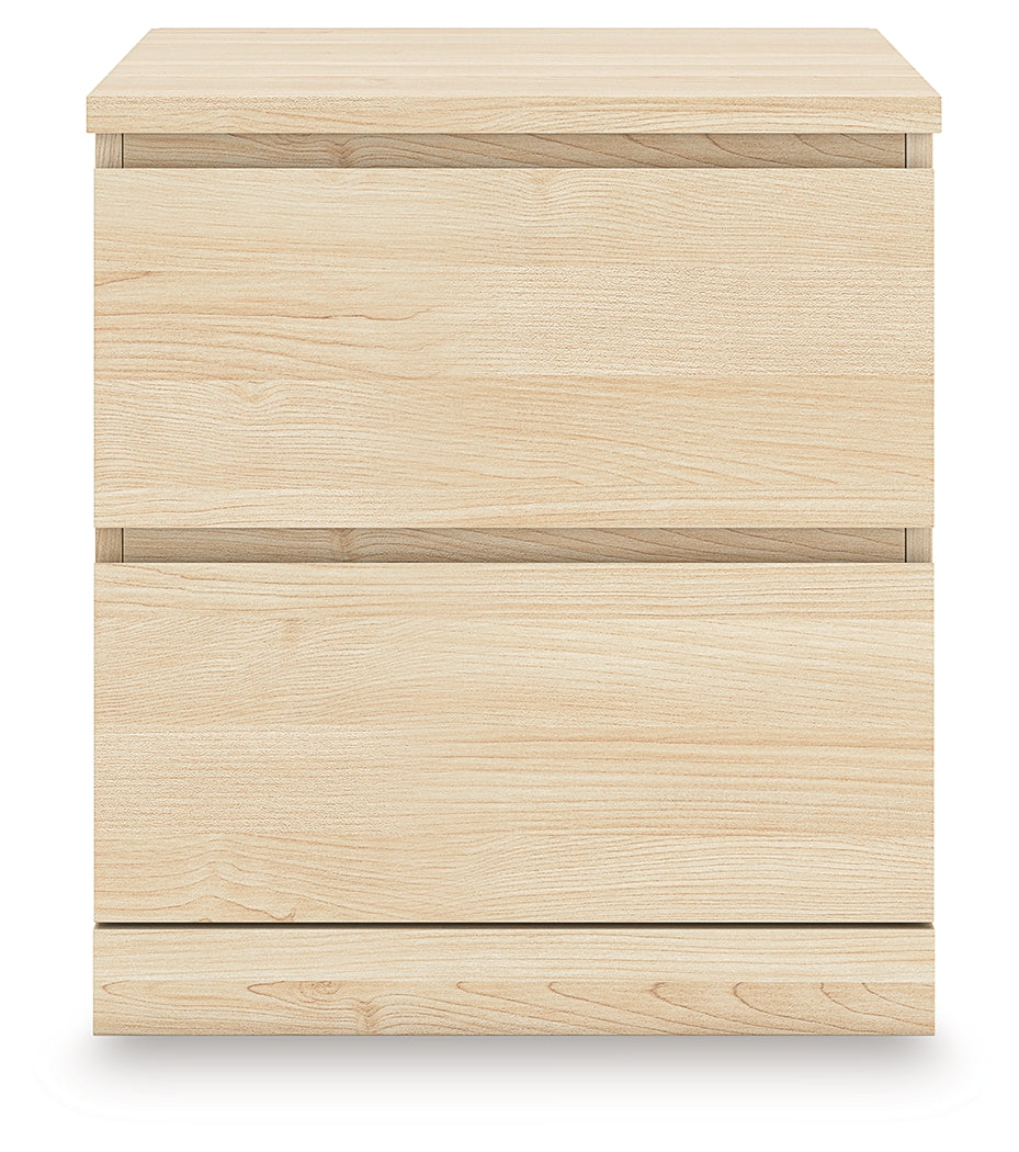 Onita Natural Two Drawer Night Stand