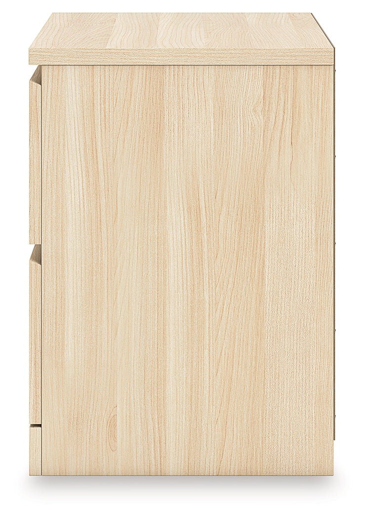 Onita Natural Two Drawer Night Stand