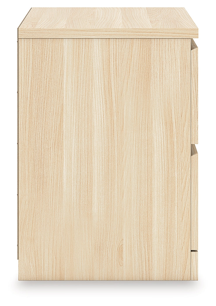 Onita Natural Two Drawer Night Stand