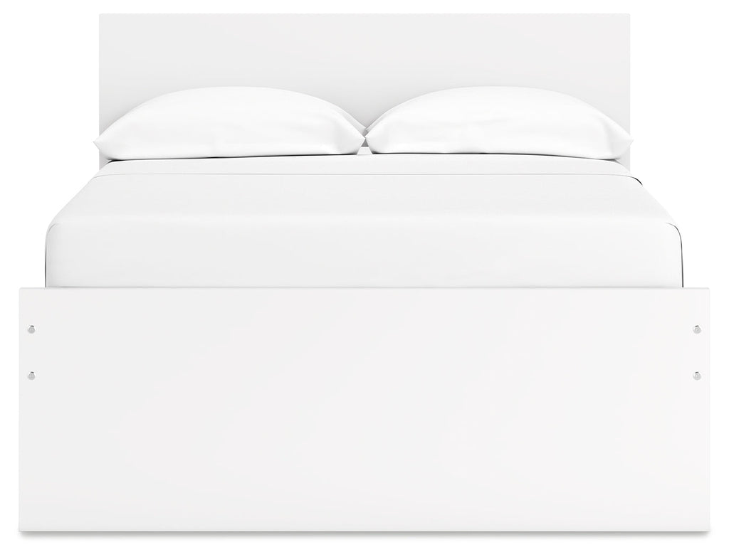 Onita White Full Panel Platform Youth Bed with 2 Side Storage