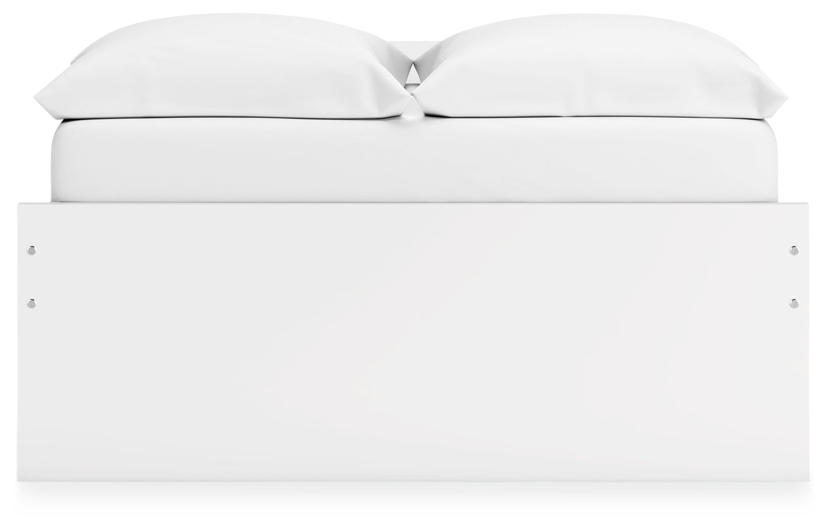 Onita White Full Platform Youth Bed with 1 Side Storage