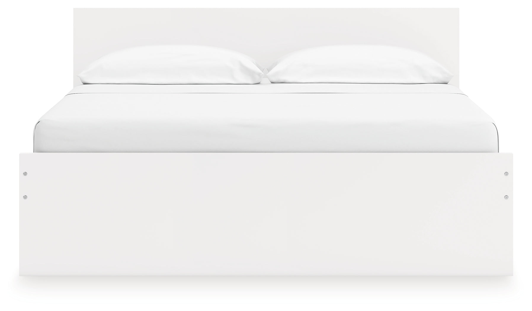 Onita White King Panel Platform Bed with Storage