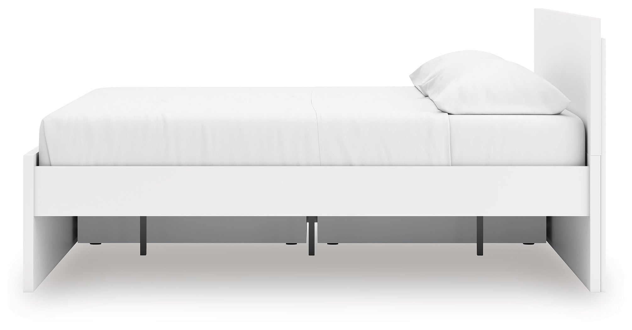 Onita White King Panel Platform Bed with Storage