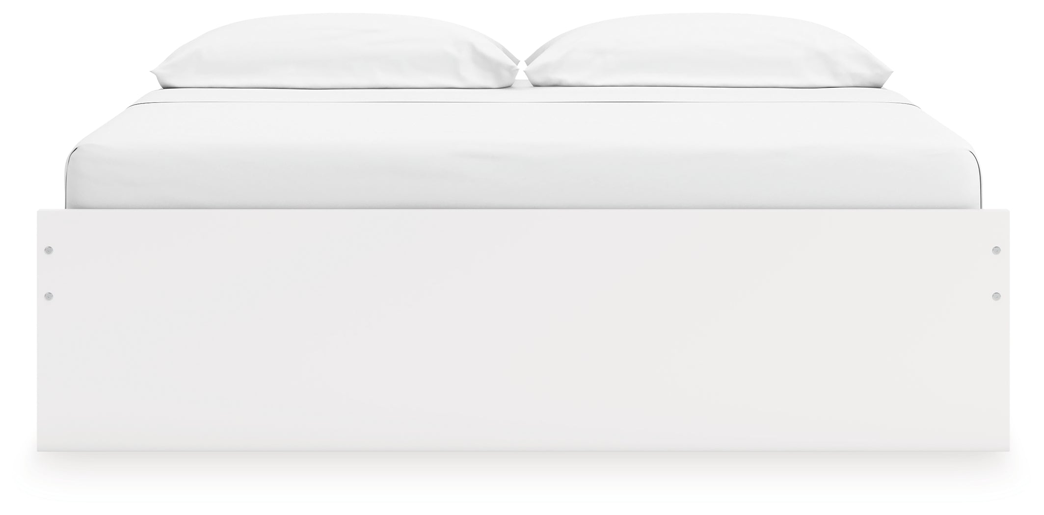 Onita White King Platform Bed with 1 Side Storage