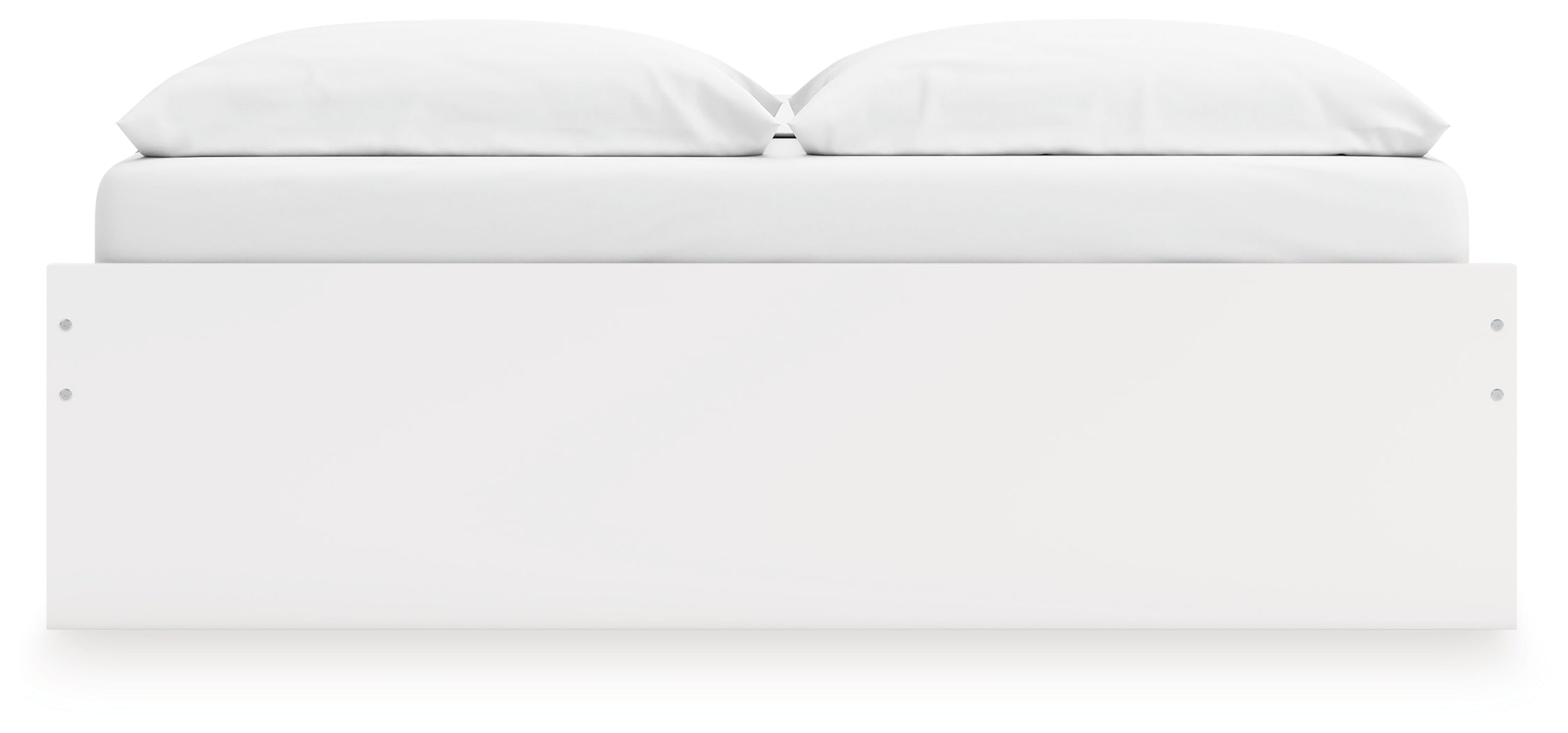 Onita White King Platform Bed with 1 Side Storage