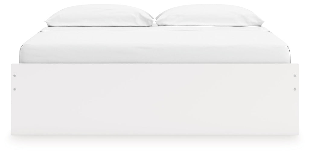 Onita White King Platform Bed with 2 Side Storage